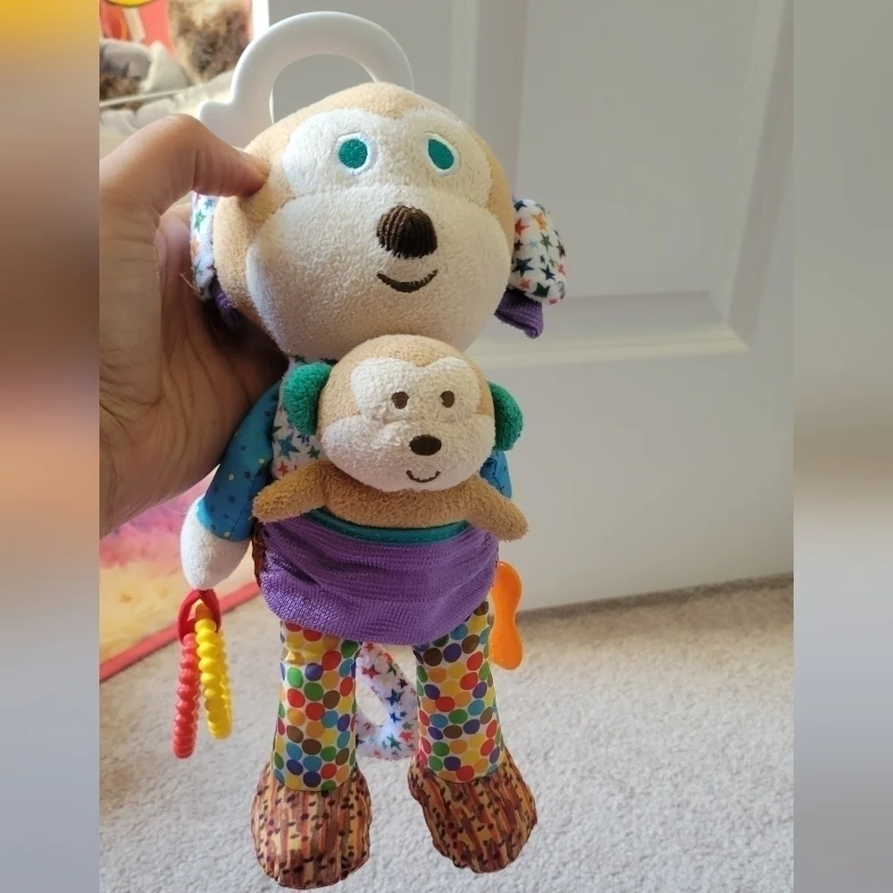 Eric Carle Plush Monkey Rattle Crinkle Stuffed Animal Baby Toy 11